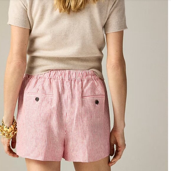 NWT J.Crew 3" Harbor shorts in striped linen - Picture 3 of 7